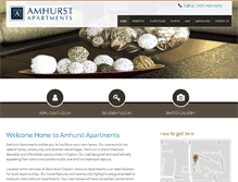 Tablet Screenshot of amhurstapartments.com